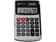 Innovera 15920 Handheld Calculator Hard Flip Case 8 Digit LCD Dual Power Silver