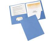 Avery 47976 Two Pocket Report Cover Tang Clip Letter 1 2 Capacity Blue 25 Box