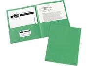 Avery 47987 Two Pocket Embossed Paper Portfolio 30 Sheet Capacity Green 25 Box