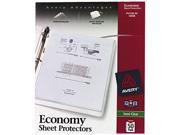 Avery 74098 Top Load Poly Sheet Protectors Economy Gauge Letter Semi Clear 50 Box