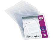 Avery 74804 Top Load Clear Vinyl Envelopes w Thumb Notch 9 x 12 Insert Size 10 Pack