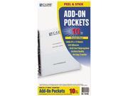 C line 70185 Peel Stick Add On Filing Pockets 5 1 8 x 8 3 4 10 Pack