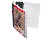 Cardinal 10300 Recycled ClearVue EasyOpen Vinyl D Ring Presentation Binder 1 Capacity White