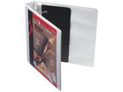 Cardinal 10310 Recycled ClearVue EasyOpen D Ring Presentation Binder 1 1 2 Capacity White