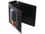 Cardinal 10801 ClearVue Premium Slant D Vinyl Presentation Binder 4 Capacity Black