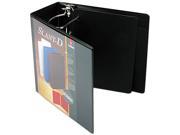 Cardinal 10901 ClearVue Premium Slant D Vinyl Presentation Binder 5 Capacity Black