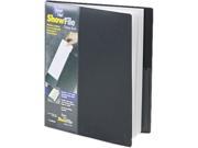 Cardinal 51232 SpineVue ShowFile Display Book w Wrap Pocket 24 Letter Size Sleeves Black