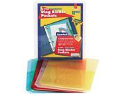 Cardinal 84007 Ring Binder Poly Pockets 8 1 2 x 11 Assorted Colors 5 Pockets Pack