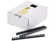 52367 Fellowes Plastic Comb Bindings 3 4 Diameter 150 Sheet Capacity Black 100 Combs Pack