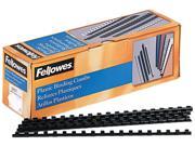52507 Fellowes Plastic Comb Bindings 5 16 Diameter 40 Sheet Capacity Black 100 Combs Pack