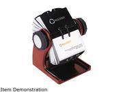 Rolodex 1734242 Wood Tones Open Rotary Business Card File Holds 400 2 5 8 x 4 Cards Mahogany