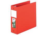 Samsill 14393 Clean Touch Antimicrobial Locking Round Ring Binder 11 x 8 1 2 4 Cap Red