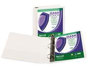 Samsill 16267 Clean Touch Locking D Ring View Binder 2 Capacity White