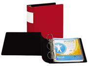 Samsill 17693 Top Performance DXL Locking D Ring Binder With Label Holder 4 Capacity Red