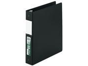 Samsill 14350 Clean Touch Antimicrobial Locking Round Ring Binder Ltr Size 1 1 2 Cap Black