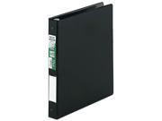 Samsill 14330 Clean Touch Antimicrobial Locking Round Ring Binder 11 x 8 1 2 1 Cap Black