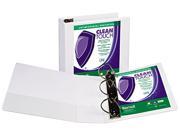 Samsill 16297 Clean Touch Locking D Ring View Binder 4 Capacity White
