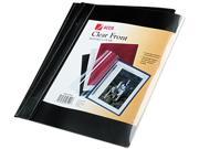 Acco 26101 Vinyl Report Cover Prong Clip Letter 1 2 Capacity Clear Cover Black Back