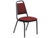 Virco 48926E38D8 Vinyl Upholstered Stacking Chair 18 x 22 x 34 1 2 Wine 4 Carton