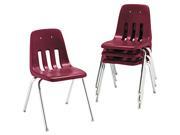 Virco 901850 9000 Series Classroom Chair 18 Seat Height Wine Chrome 4 Carton