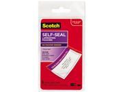 LS853 5G Scotch Self Sealing Laminating Sheets 12.5 mil 2 13 16 x 4 9 16 Luggage Tag Size 5