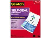 LS854 25G Scotch Self Sealing Laminating Sheets 9.5 mil 8 1 2 x 11 25 Pack