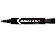 Marks A Lot 07888 Permanent Marker Regular Chisel Tip Black Dozen