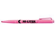 HI LITER 23592 Pen Style Highlighter Chisel Tip Fluorescent Pink Ink 12 Pk