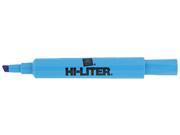 HI LITER 24016 Desk Style Highlighter Chisel Tip Fluorescent Blue Ink 12 Pk