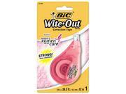 BIC WOTAP1SGK Wite Out EZ Correct Correction Tape 1 6 x 472 Pink Ribbon Dispenser