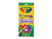 Crayola 68 2424 Erasable Colored Woodcase Pencils 3.3 mm 24 Assorted Colors Set