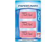 Paper Mate 70501 Pink Pearl Eraser Large 3 Pack