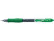 Pilot 31025 G2 Gel Roller Ball Pen Retractable Refillable Green Ink 0.7mm Fine Dozen