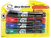 Quartet 5001 1M EnduraGlide Dry Erase Markers Bullet Tip Assorted Colors 4 Set