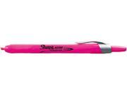 Sharpie 28029 Accent Retractable Highlighters Chisel Tip Fluorescent Pink 12 Pk