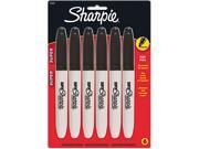 Sharpie 33666PP Super Permanent Markers Fine Point Black 6 Pack
