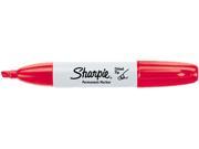 Sharpie 38202 Permanent Marker 5.3mm Chisel Tip Red Dozen