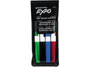 EXPO 84074 Dry Erase Markers Fine Point Assorted 4 Set