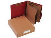 Acco 15038 Pressboard 20 Pt. Classification Folder Letter 8 Section Earth Red 10 Box