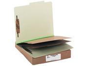 Acco 15046 Pressboard 25 Pt. Classification Folder Letter Six Section Leaf Green 10 Box