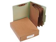 Acco 15048 Pressboard 25 Pt. Classification Folder Letter 8 Section Leaf Green 10 Box