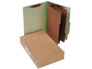 Acco 16048 Pressboard 25 Pt. Classification Folders Legal 8 Section Leaf Green 10 Box