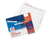 Avery 11137 Laser Inkjet Hanging File Folder Inserts 1 3 Tab 3 1 2 Inch White 100 Pack