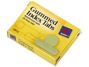 Avery 59112 Gummed Index Tabs 5 8 in Gray 25 Pack