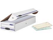 Bankers Box 00706 Stor File Storage Box Check Flip Top Lid White Blue 12 Carton