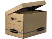 Bankers Box 12772 Stor File Storage Box Letter Legal Attached Lid Kraft Green 12 Carton