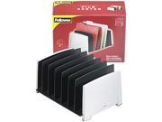 Fellowes 8031801 File Sorter Seven Sections Plastic 14 1 2 x 10 3 8 x 7 1 2 Black Silver