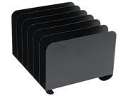 STEELMASTER by MMF Industries 2646BLA Desktop Vertical Organizer Six Sections Steel 12 x 11 x 8 1 8 Black