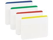 Post it 686F1 Durable File Tabs 2 x 1 1 2 Striped Assorted Standard Colors 24 Pack