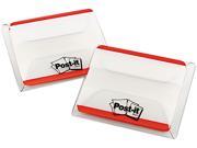 Post it 686F 50RD Durable File Tabs 2 x 1 1 2 Striped Red 50 Pack